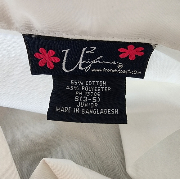 French Toast Uniform White Dress Shirt Size Junior S - Picture 3 of 4